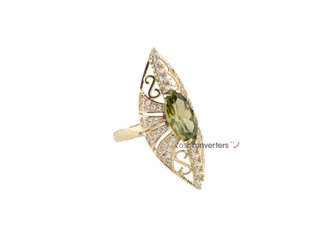 anillo oro 18k con piedra con circonita