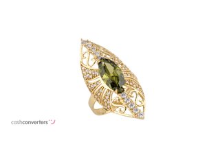 anillo oro 18k con piedra con circonita