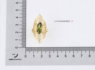anillo oro 18k con piedra con circonita