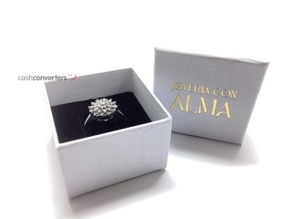 sortija oro 18k con piedra con diamante