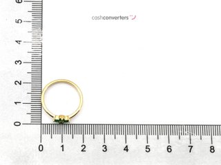 anillo oro 18k con piedra con diamante,esmeralda