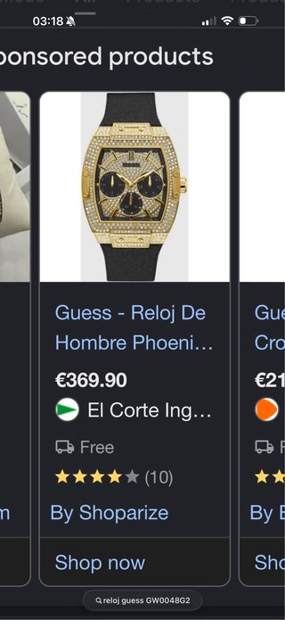 ORIGINAL! Reloj Guess Hombre Dorado y Negro