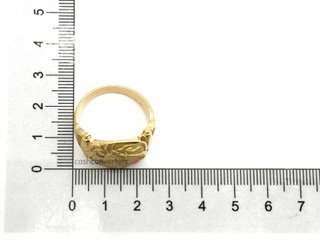 sello oro 18k con circonita