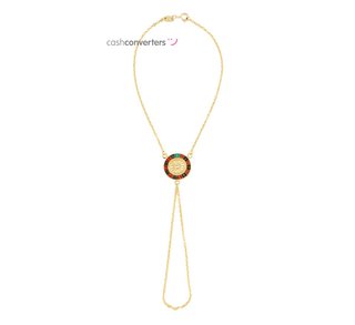 manita oro 18k con piedra con circonita
