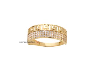 anillo oro 18k con piedra con circonita