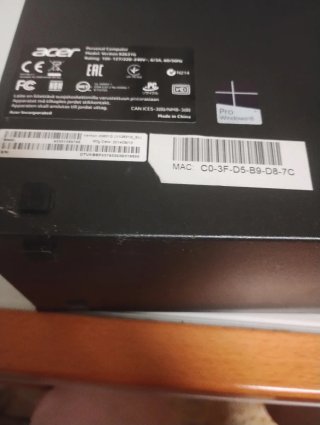 Acer Veriton Intel i3 8GB RAM 250GB SSD DVD