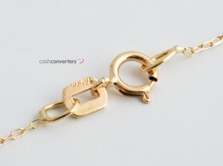 collar oro 18k con piedra con circonita 22cm