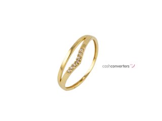 anillo oro 18k con piedra con circonita