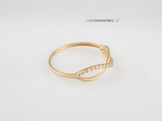 anillo oro 18k con piedra con circonita