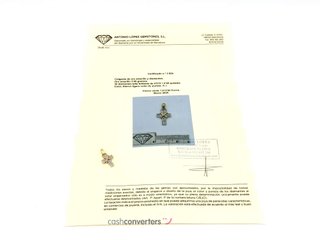 crucifijo oro 18k con piedra con diamante