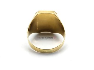 sello oro 18k con piedra con circonita