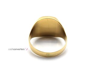 sello oro 18k con piedra con circonita,onix