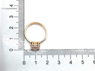 sortija oro 18k con piedra con cuarzo,diamante