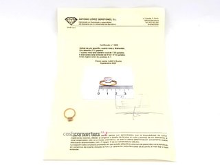 sortija oro 18k con piedra con cuarzo,diamante