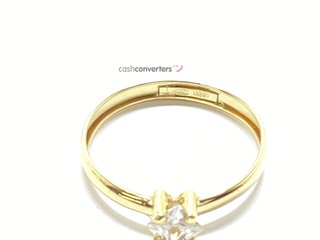 anillo oro 18k con piedra con circonita