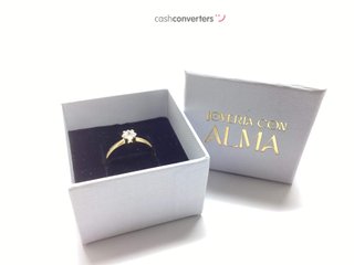 anillo oro 18k con piedra con circonita