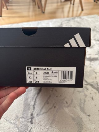 Adidas Adizero Evo SL Zapatillas Blancas Negras