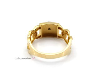 anillo oro 18k con piedra con circonita
