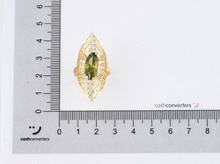 anillo oro 18k con piedra con circonita