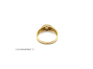 anillo oro 18k con piedra con circonita