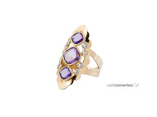 anillo oro 18k con piedra con circonita