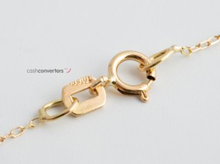 collar oro 18k con piedra con circonita 22cm