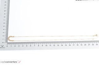collar oro 18k con piedra con circonita 22cm
