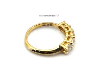 sortija oro 18k con piedra con circonita