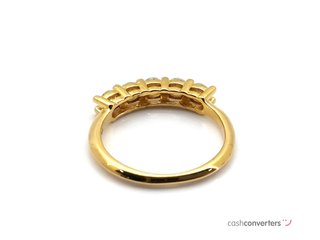 sortija oro 18k con piedra con circonita