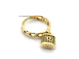 anillo oro 18k con piedra con circonita