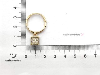 anillo oro 18k con piedra con circonita