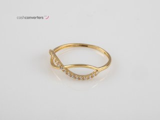 anillo oro 18k con piedra con circonita