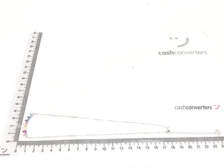 cadena plata 925mm con piedra con circonita 19 2.5cm