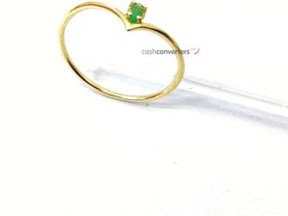anillo oro 18k con piedra con circonita