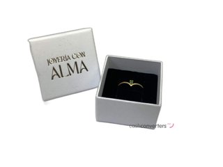 anillo oro 18k con piedra con circonita