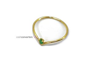anillo oro 18k con piedra con circonita