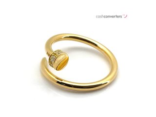 anillo oro 18k con circonita