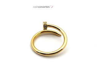 anillo oro 18k con circonita