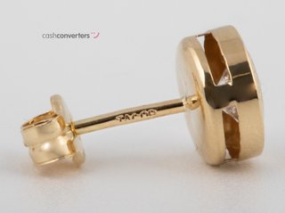 pendientes oro 18k con piedra con circonita