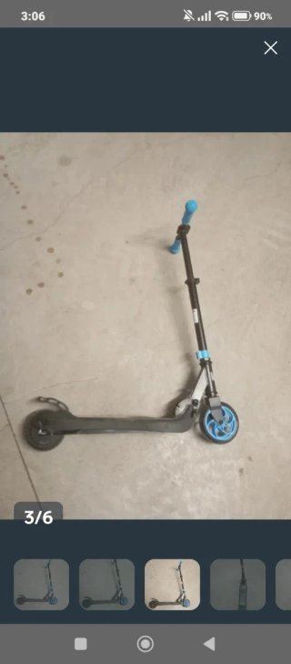Patinete Plegable Azul y Negro