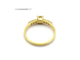 sortija oro 18k con piedra con circonita t. 16 (17,84 mm)