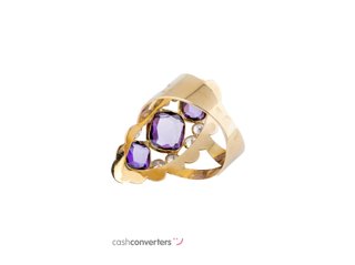 anillo oro 18k con piedra con circonita