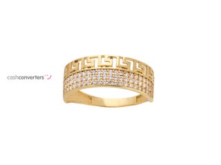 anillo oro 18k con piedra con circonita