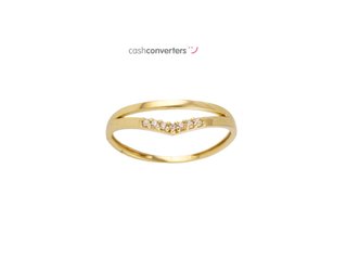 anillo oro 18k con piedra con circonita