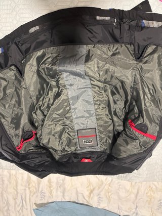 Chaqueta Moto Mujer Negra y Azul