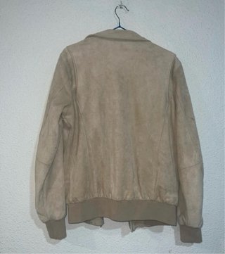 Chaqueta bomber beige hombre