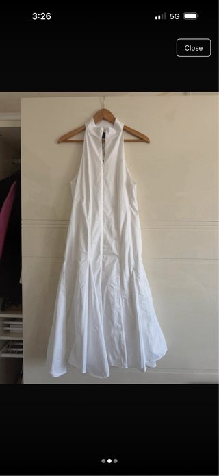 Vestido blanco de popelina