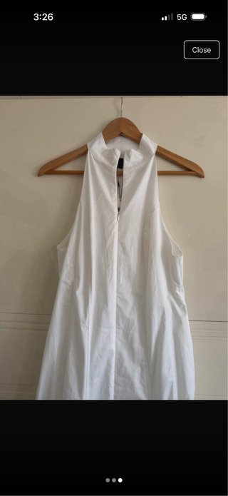 Vestido blanco de popelina