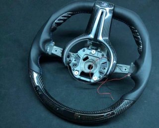 Volante bmw F20 F30 F15 de carbono con led y leva