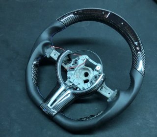 Volante bmw F20 F30 F15 de carbono con led y leva
